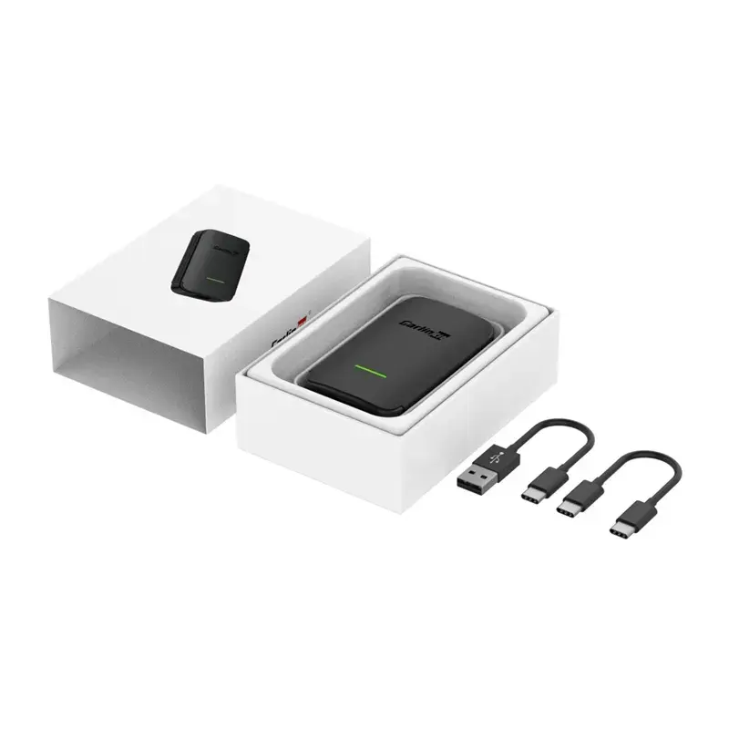 Wireless adapter Carlinkit CPC200-A2A for Android Auto — 5 GHz/2.4 GHz Wi‑Fi, Bluetooth 5.2, USB-C, 5V 1A