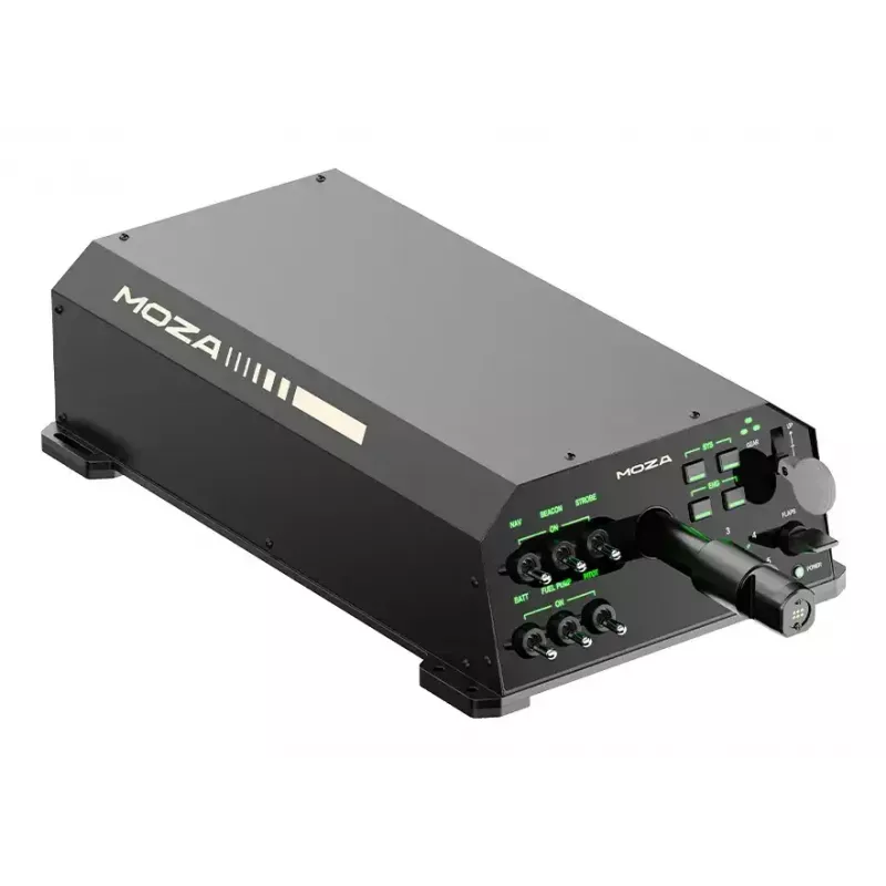 Flight base MOZA AY210 Yoke Base — metal flight base, 243×403×216 mm, 110–220V, peak 216 W