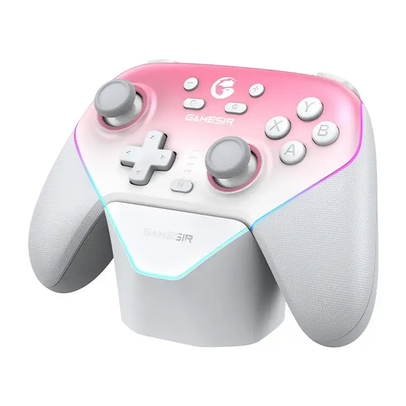 Wireless controller GameSir SuperNova T4n Pro Pink — Bluetooth, ergonomic handheld design