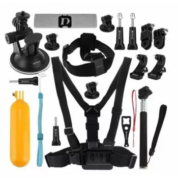 Accessory set Puluz PKT18 for action cameras — 20-piece kit compatible with Osmo Action 5, Pro, Insta360 Ace Pro 2