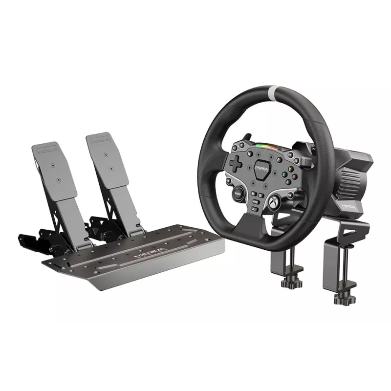 Moza Racing R3 Bundle For XBOX & PC, Steering wheel + Pedals, PC, Xbox One, Xbox Series S, Xbox Series X, Home button, 360°, Direct drive, Adjustable