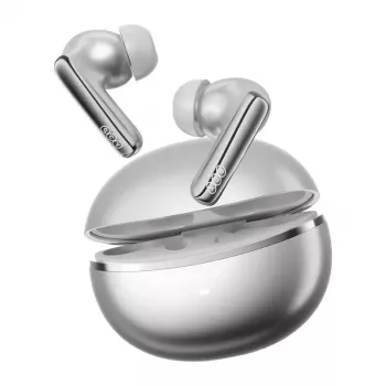 True wireless earbuds QCY MeloBuds N70 — QCY TWS in Titanium‑Gold finish