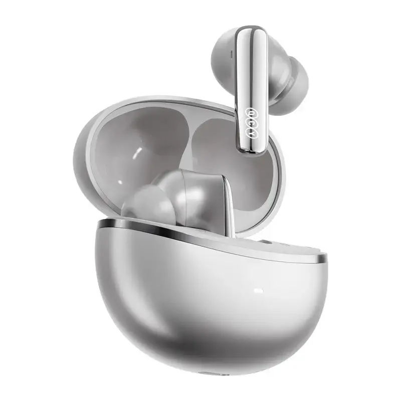 True wireless earbuds QCY MeloBuds N70 — QCY TWS in Titanium‑Gold finish