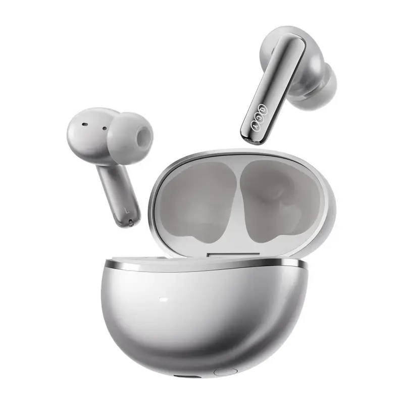 True wireless earbuds QCY MeloBuds N70 — QCY TWS in Titanium‑Gold finish