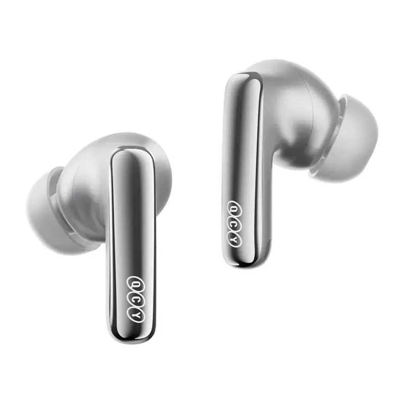 True wireless earbuds QCY MeloBuds N70 — QCY TWS in Titanium‑Gold finish