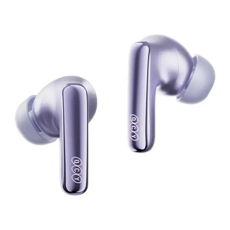 TWS headphones QCY MeloBuds N70 — true wireless earphones, purple