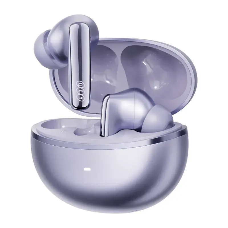TWS headphones QCY MeloBuds N70 — true wireless earphones, purple