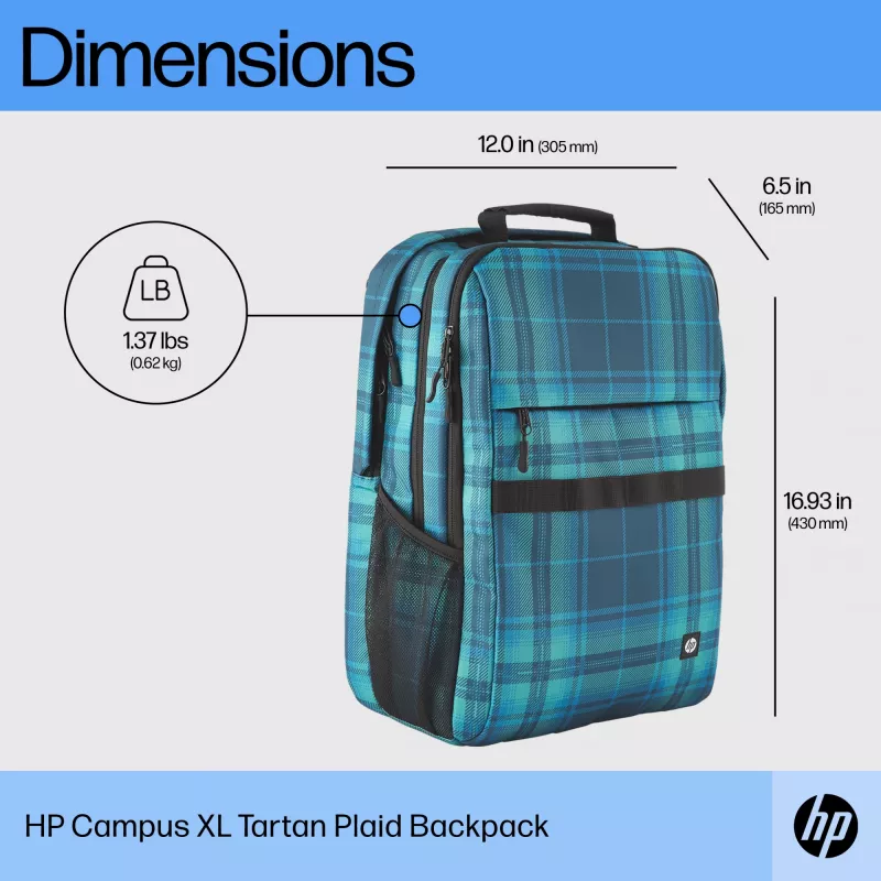Casual backpack HP Campus XL Tie Dye Backpack Black Pattern