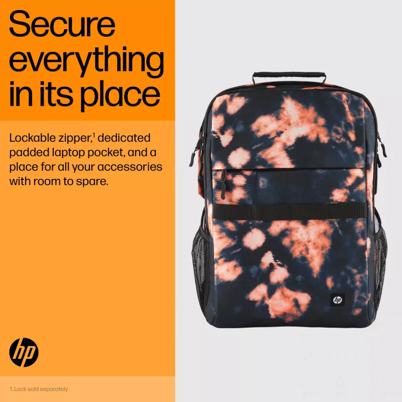 Casual backpack HP Campus XL Marble Stone Backpack Black Grey