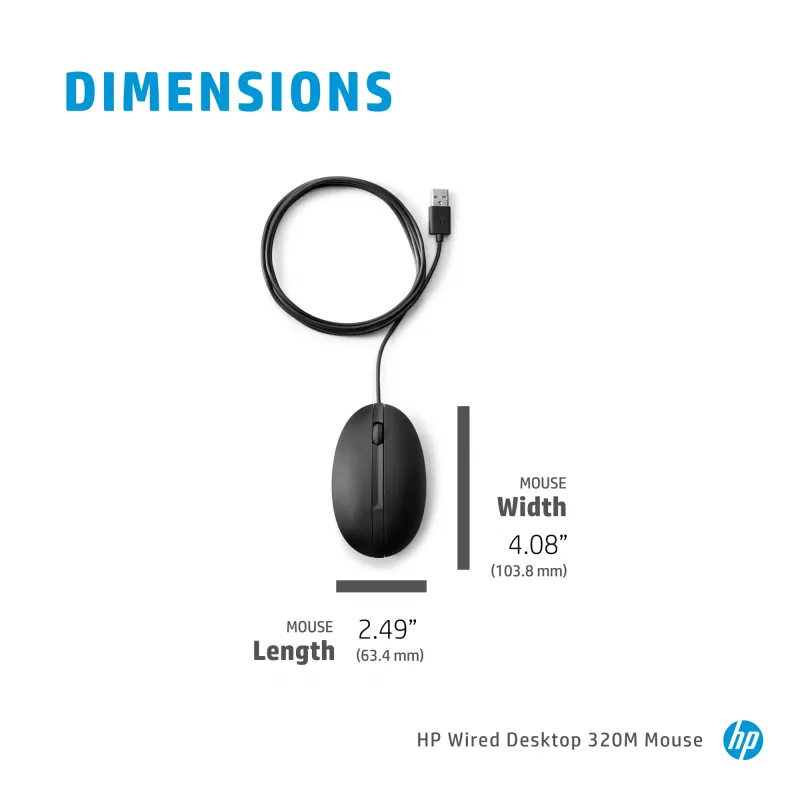 Mouse HP 9VA80AA Black USB