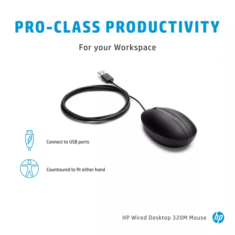 Mouse HP 9VA80AA Black USB