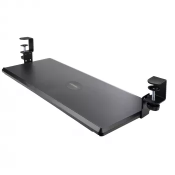 StarTech.com Under-Desk Keyboard Tray, Clamp-on Ergonomic Keyboard Holder, Sliding Keyboard and Mouse Drawer with C-Clamps, Height Adjustable, Supports up to 12kg (26.5lb), Black