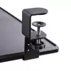 StarTech.com Under-Desk Keyboard Tray, Clamp-on Ergonomic Keyboard Holder, Sliding Keyboard and Mouse Drawer with C-Clamps, Height Adjustable, Supports up to 12kg (26.5lb), Black