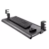 StarTech.com Under-Desk Keyboard Tray, Clamp-on Ergonomic Keyboard Holder, Sliding Keyboard and Mouse Drawer with C-Clamps, Height Adjustable, Supports up to 12kg (26.5lb), Black