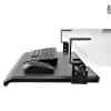StarTech.com Under-Desk Keyboard Tray, Clamp-on Ergonomic Keyboard Holder, Sliding Keyboard and Mouse Drawer with C-Clamps, Height Adjustable, Supports up to 12kg (26.5lb), Black