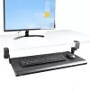 StarTech.com Under-Desk Keyboard Tray, Clamp-on Ergonomic Keyboard Holder, Sliding Keyboard and Mouse Drawer with C-Clamps, Height Adjustable, Supports up to 12kg (26.5lb), Black