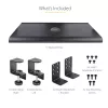 StarTech.com Under-Desk Keyboard Tray, Clamp-on Ergonomic Keyboard Holder, Sliding Keyboard and Mouse Drawer with C-Clamps, Height Adjustable, Supports up to 12kg (26.5lb), Black