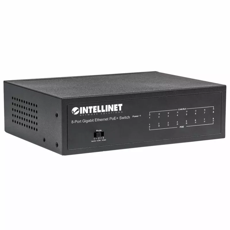 Managed Switch Intellinet 8-Port Gigabit Ethernet PoE+