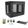 StarTech.com 2-Post 9U Wall Mount Network Cabinet with 1U Shelf, 19 inch Wall-Mounted Server Rack for Data / Networking / AV / Electronics / Computer Equipment, Small Vented Rack Enclosure