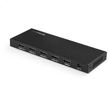 StarTech.com 4-Port HDMI Splitter - 4K 60Hz, HDMI, 4x HDMI, 3840 x 2160 pixels, Black, 4K Ultra HD, 60 Hz