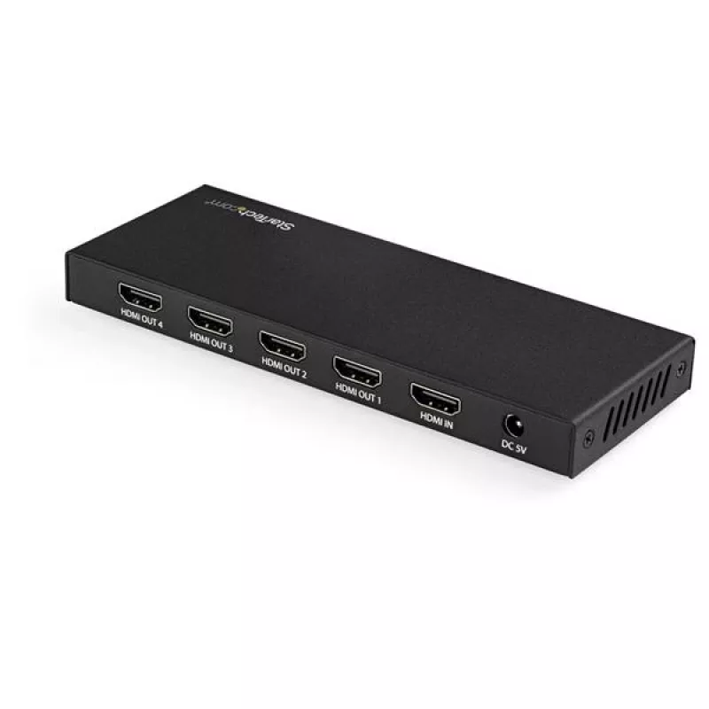 StarTech.com 4-Port HDMI Splitter - 4K 60Hz, HDMI, 4x HDMI, 3840 x 2160 pixels, Black, 4K Ultra HD, 60 Hz