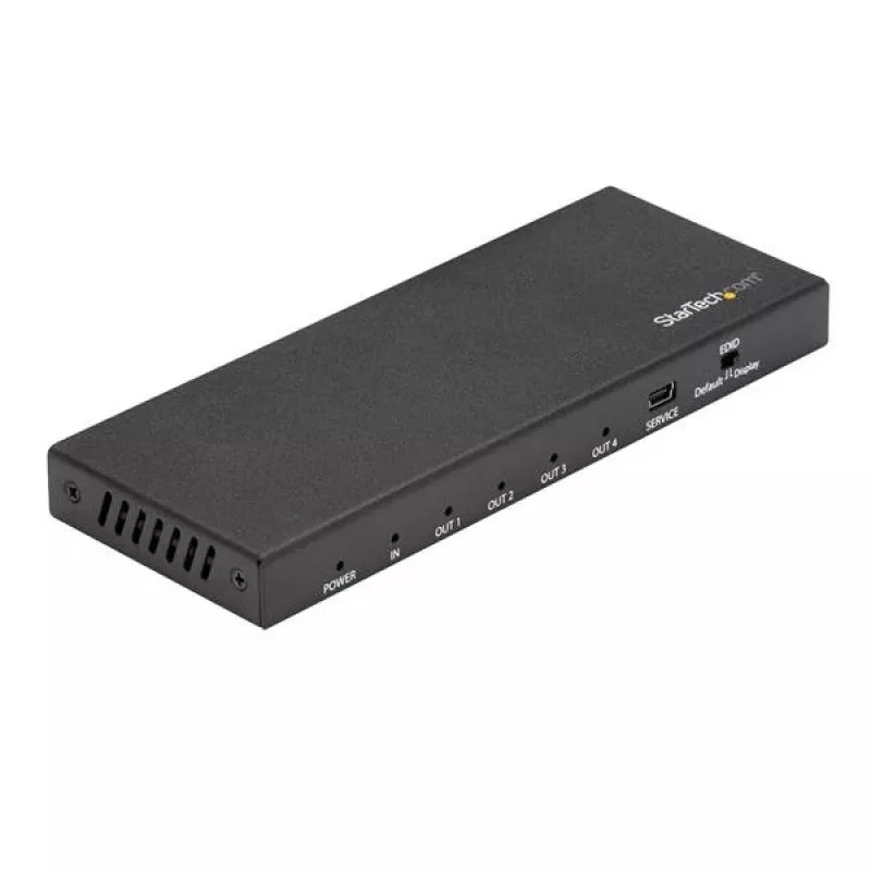 StarTech.com 4-Port HDMI Splitter - 4K 60Hz, HDMI, 4x HDMI, 3840 x 2160 pixels, Black, 4K Ultra HD, 60 Hz