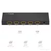 StarTech.com 4-Port HDMI Splitter - 4K 60Hz, HDMI, 4x HDMI, 3840 x 2160 pixels, Black, 4K Ultra HD, 60 Hz