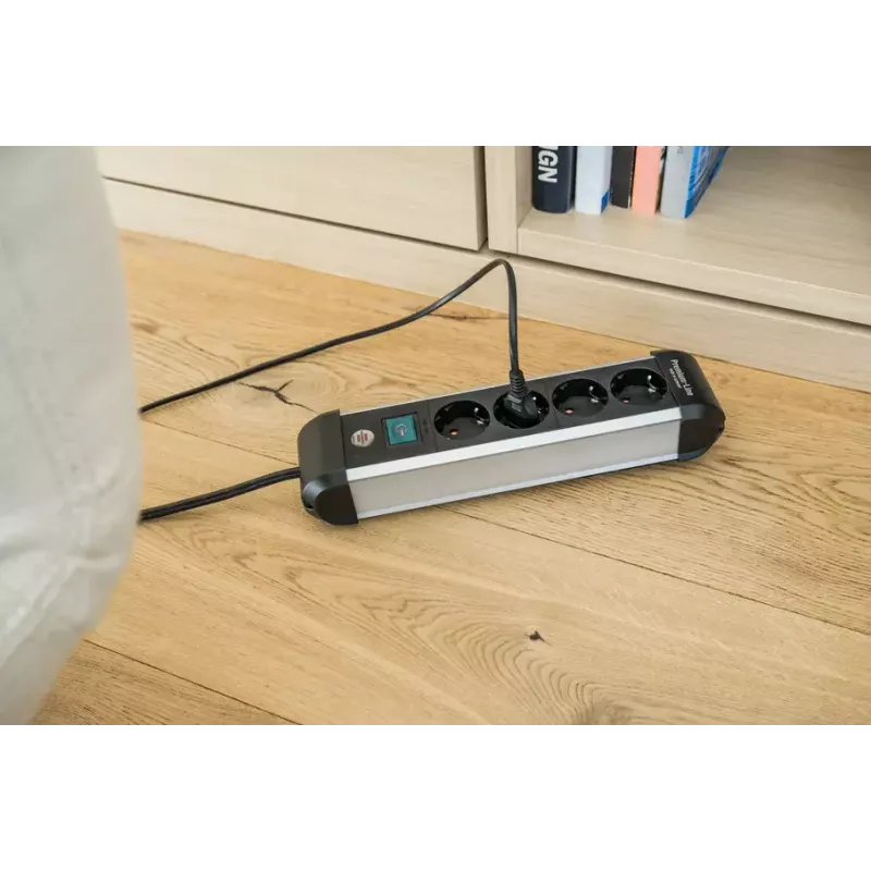 Power Extension Brennenstuhl 1391030400 1.8m 4 AC Outlets Indoor Black Silver
