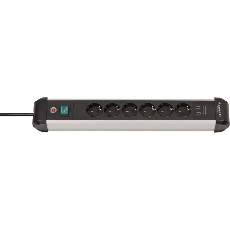 Power Extension Brennenstuhl 1391030610 3m 6 AC Outlets Indoor Black Silver
