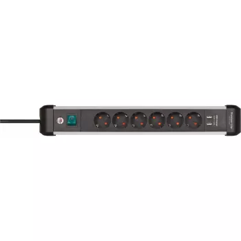 Power Extension Brennenstuhl 1391030610 3m 6 AC Outlets Indoor Black Silver