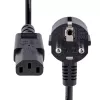 StarTech.com 3m (10ft) Computer Power Cord, 18AWG, EU Schuko to C13 Power Cord, 250V 10A, Black Replacement AC Cord, TV/Monitor Power Cable, Schuko CEE 7/7 to IEC 60320 C13 Power Cord - PC Power Supply Cable