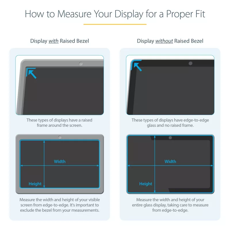 StarTech.com 17.3-inch 16:9 Laptop Privacy Filter, Anti-Glare Privacy Screen w/51% Blue Light Reduction, Notebook Screen Protector w/ +/- 30 Degrees Viewing Angle, Matte/Glossy