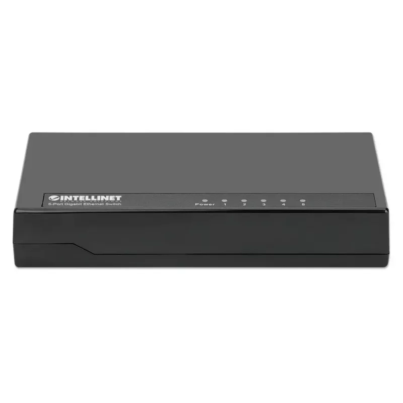 Intellinet 5-Port Gigabit Ethernet Switch Desktop Size, Plastic, IEEE 802.3az (Energy Efficient Ethernet), Black