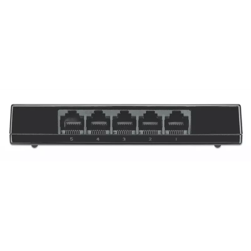 Intellinet 5-Port Gigabit Ethernet Switch Desktop Size, Plastic, IEEE 802.3az (Energy Efficient Ethernet), Black