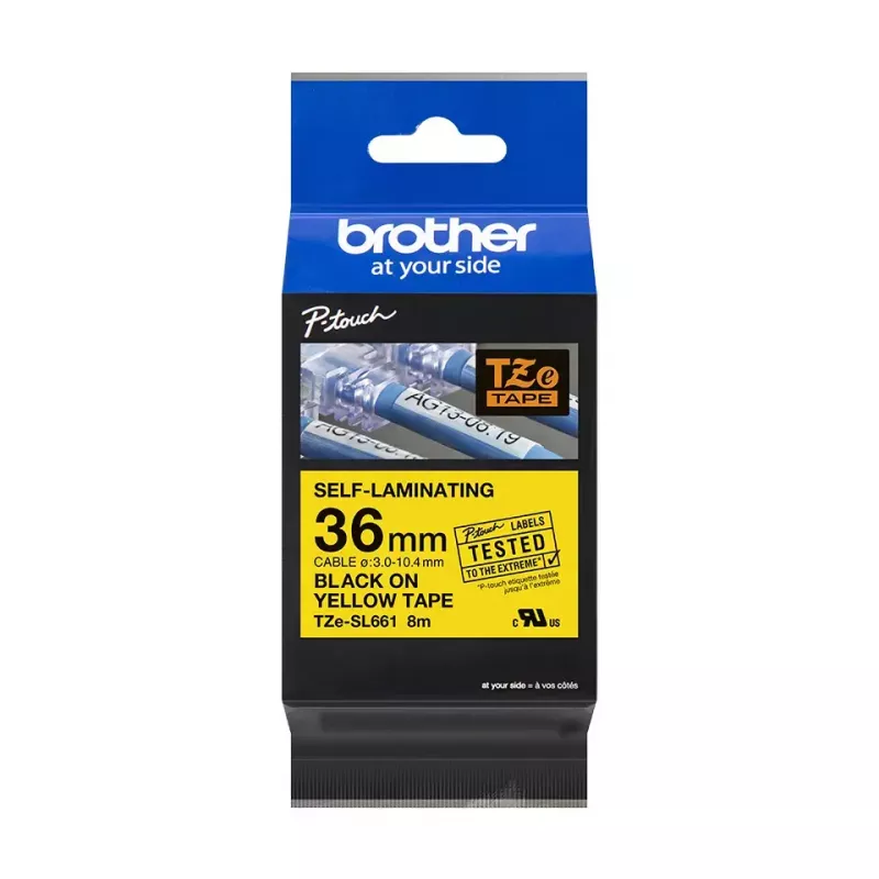 Brother TZE-SL661 label-making tape Black on yellow