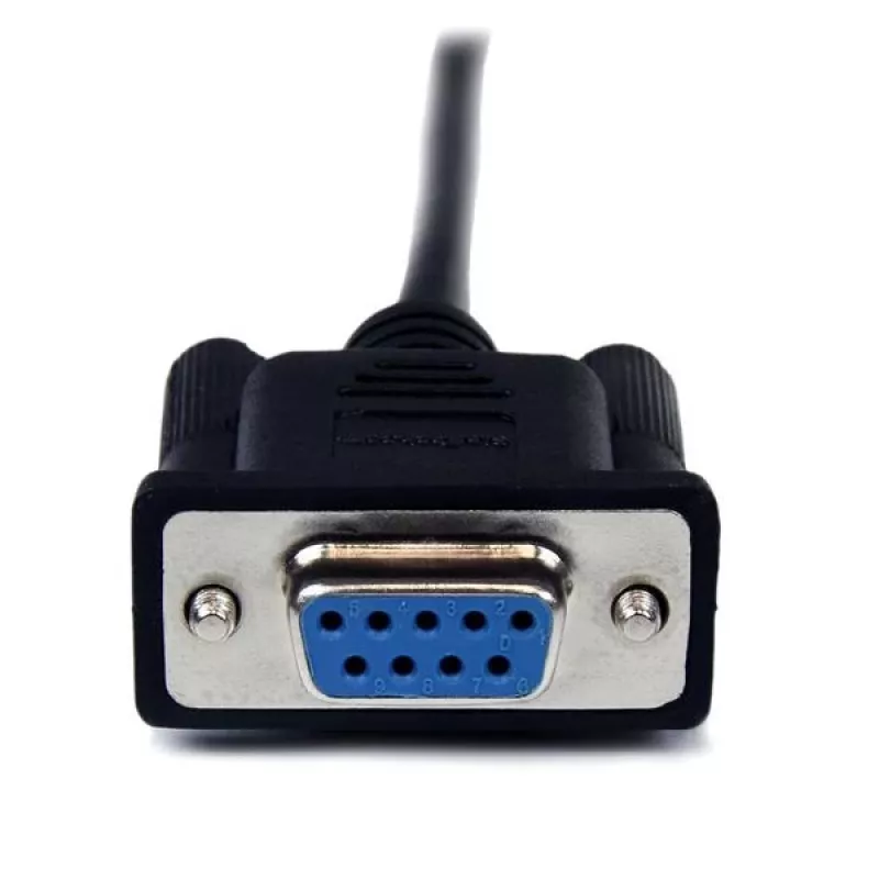 StarTech.com 2m Black DB9 RS232 Serial Null Modem Cable F/M, Black, 2 m, DB-9, DB-9, Male, Female