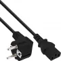 InLine power cable, CEE 7/7 angled / 3pin IEC C13 male, 0.3m