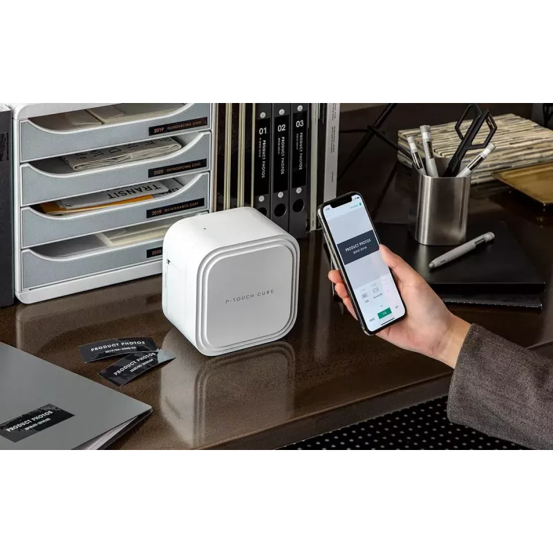 Brother P-touch CUBE Pro (PT-P910BT) rechargeable label printer with Bluetooth