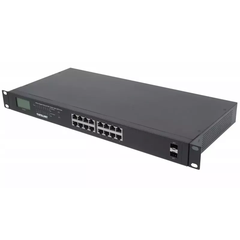 Unmanaged Switch Intellinet 16-Port Gigabit Ethernet PoE+ 370W