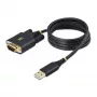 StarTech.com 3ft (1m) USB to Serial Adapter Cable, COM Retention, Interchangeable Screws/Nuts, USB-A to DB9 RS232, FTDI IC, ESD Protection, Windows/macOS/Linux