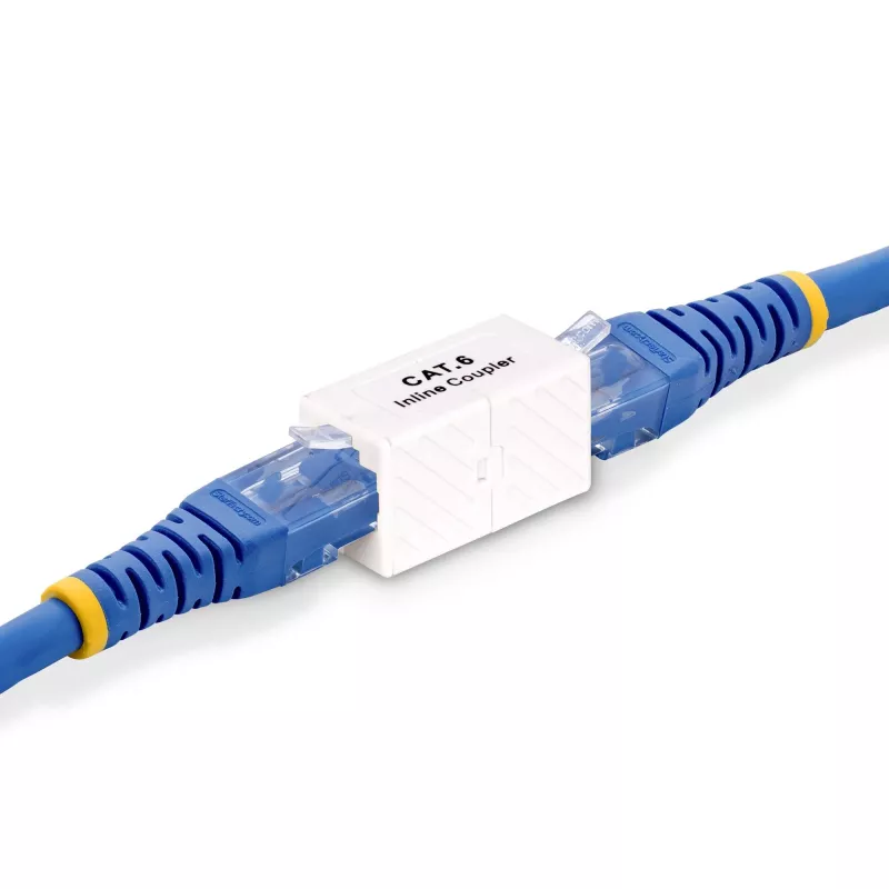 StarTech.com RJ45 Coupler, Inline Cat6 Coupler, Female to Female (F/F) T568 Connector, Unshielded Ethernet Cable Extension