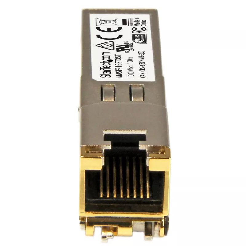 StarTech.com Cisco Meraki MA-SFP-1GB-TX Compatible SFP Module - 1000BASE-T - SFP to RJ45 Cat6/Cat5e - 10/100/1000 Mbps - RJ-45 100m - Cisco Meraki MS225, MX400, MS250