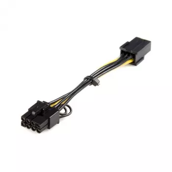 StarTech.com PCI Express 6 pin to 8 pin Power Adapter Cable, PCI-E (8-pin), PCI-E (6-pin), 0.155 m, Male, Female, Straight