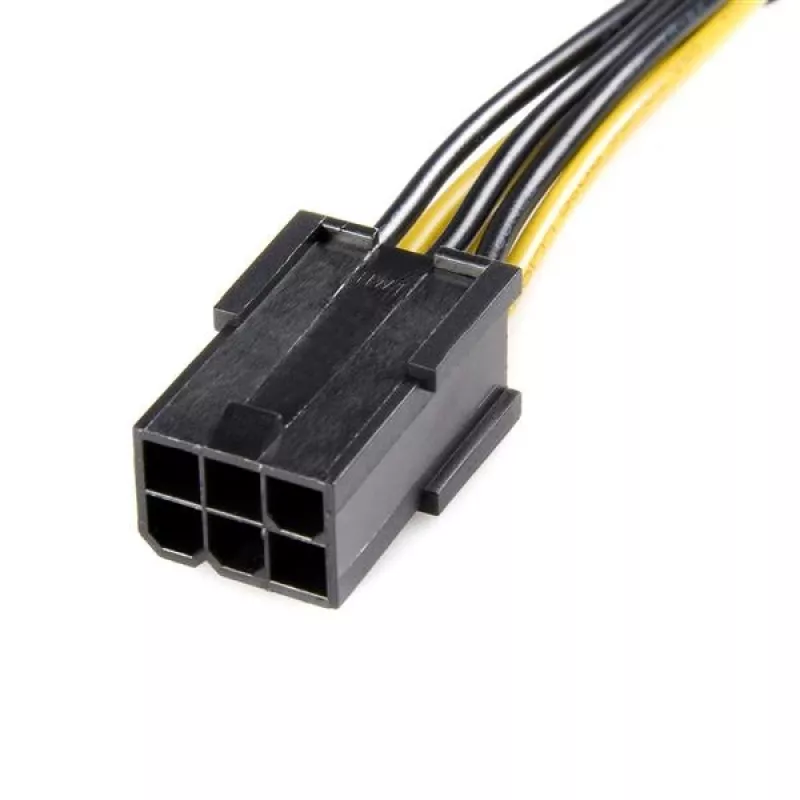 StarTech.com PCI Express 6 pin to 8 pin Power Adapter Cable, PCI-E (8-pin), PCI-E (6-pin), 0.155 m, Male, Female, Straight