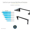 StarTech.com 3U 19 inch Wall Mount Vertical Rack Bracket, Black, 150lb Capacity