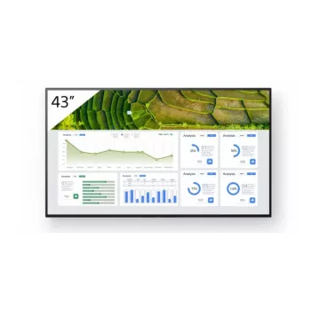 Sony FW-43BZ30L Signage Display Digital signage flat panel 109.2 cm (43 inch) LCD Wi-Fi 440 cd/m² 4K Ultra HD Black Android 24/7