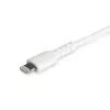 StarTech.com 6 foot (2m) Durable White USB-C to Lightning Cable - Heavy Duty Rugged Aramid Fiber USB Type C to Lightning Charger/Sync Power Cord - Apple MFi Certified iPad/iPhone 12