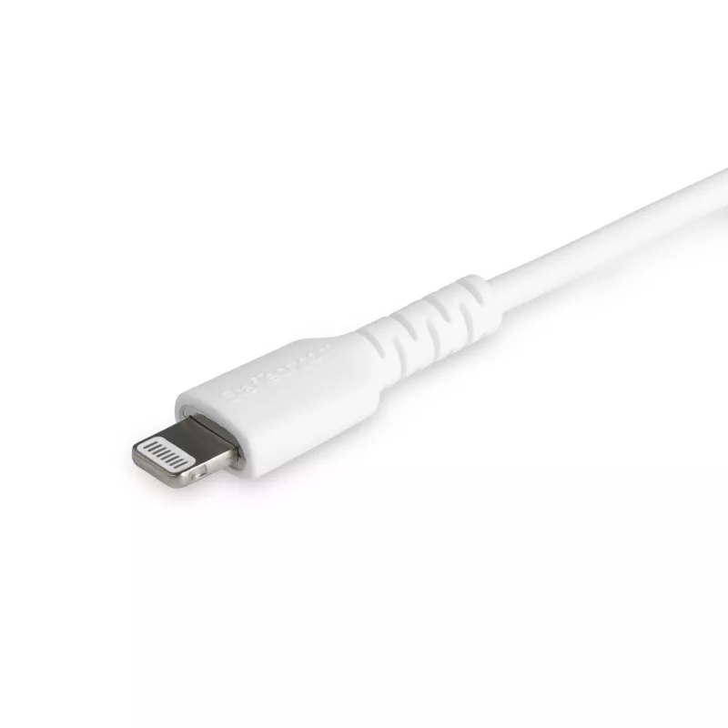 StarTech.com 6 foot (2m) Durable White USB-C to Lightning Cable - Heavy Duty Rugged Aramid Fiber USB Type C to Lightning Charger/Sync Power Cord - Apple MFi Certified iPad/iPhone 12
