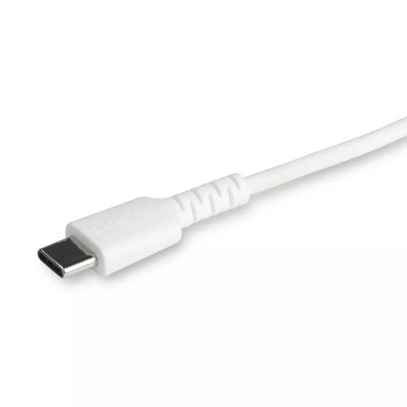 StarTech.com 3 foot (1m) Durable White USB-C to Lightning Cable - Heavy Duty Rugged Aramid Fiber USB Type C to Lightning Charger/Sync Power Cord - Apple MFi Certified iPad/iPhone 12
