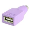 StarTech.com Replacement USB Keyboard to PS/2 Adapter - F/M, PS/2, USB A, Violet